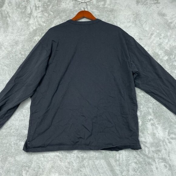 Nike Long Sleeve Tee Black Loose Fit XL Cotton Mens Top a1389 - Picture 6 of 7